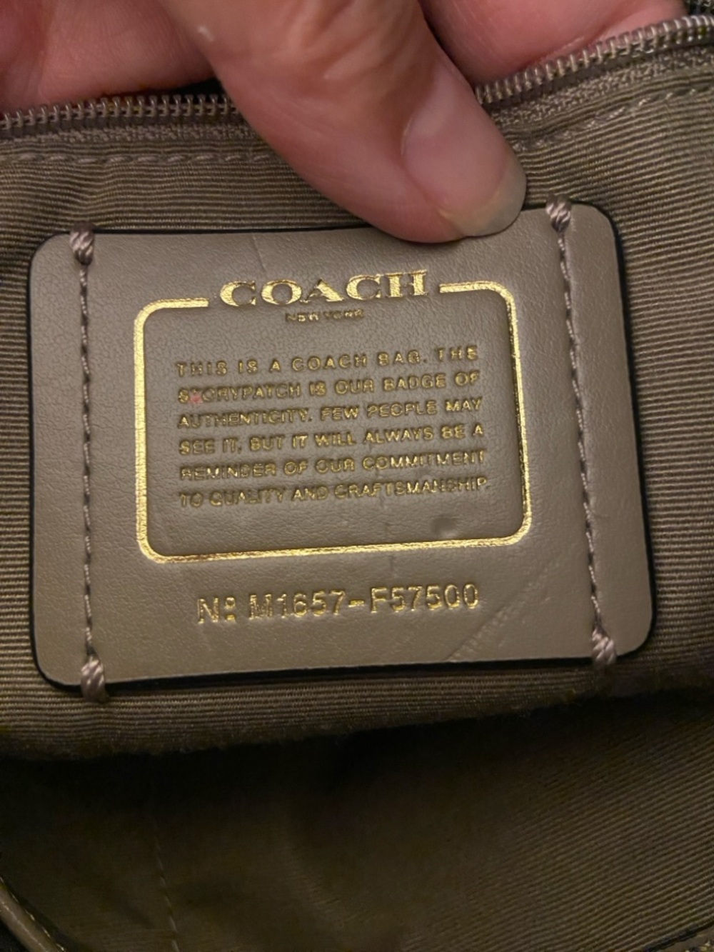 Coach Harley Hobo Geometric Ivory Tri-Color Pebbled Leather Shoulder Bag - Picture 12 of 16